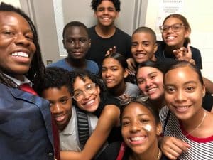 Group of High School Students Smiling