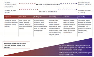 Graphic Showing Spectrum of Student Voice