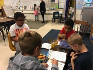 Students in a Manchester, New Hampshire classroom have an opportunity to develop their collaboration skills