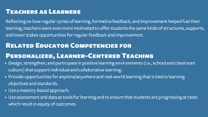 Graphic of key learnings and related educator competencies