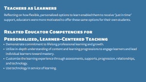 Graphic of key learnings and related educator competencies