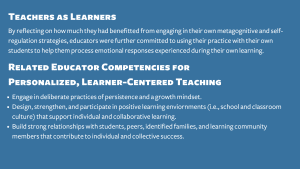 Graphic of key learnings and related educator competencies