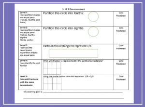 Example of Pre-Assessment Aligned to Learning Progression