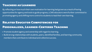 Graphic of key learnings and related educator competencies