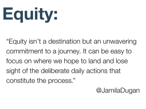 Quote about equity by Jamila Dugan