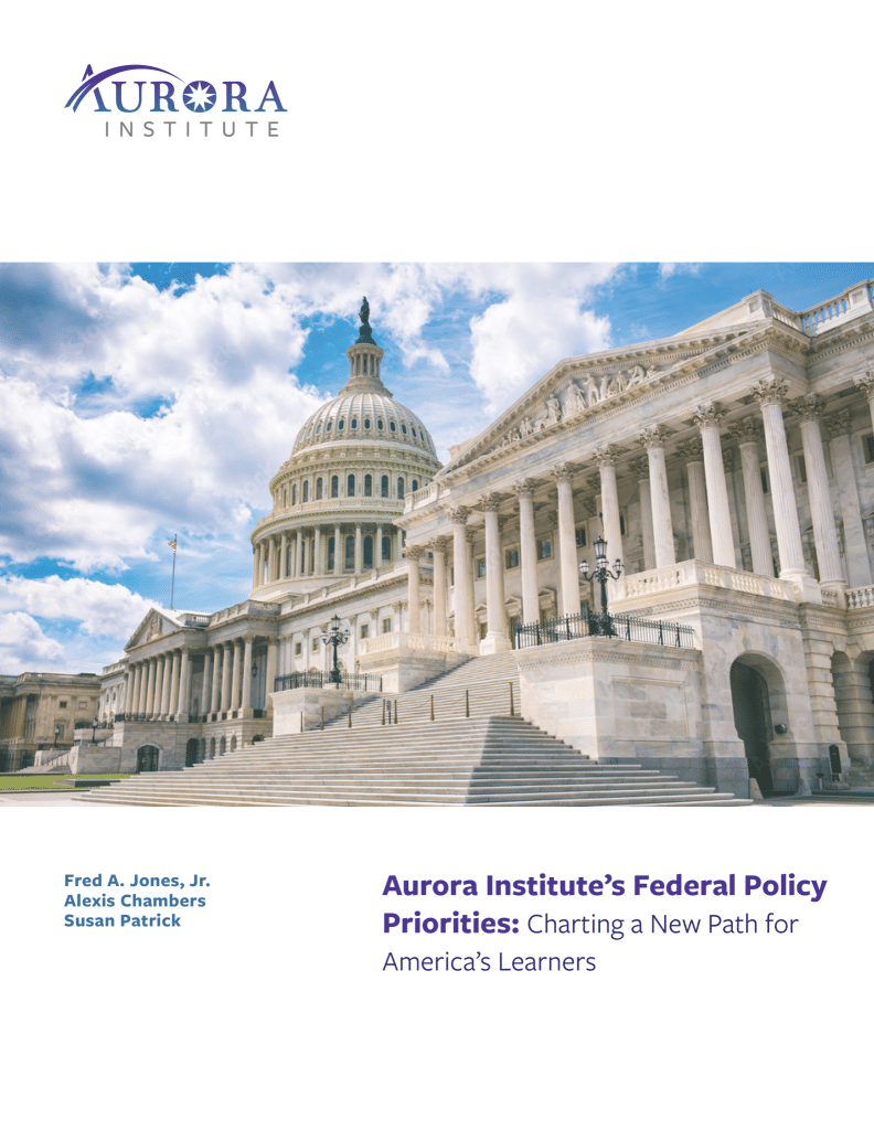 Aurora Institute's Federal Policy Priorities 2021 report cover image