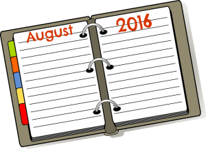 Calendar Page Aug