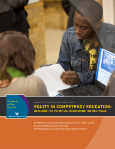 Equity in Competency Education