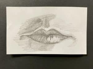 Drawing of lips