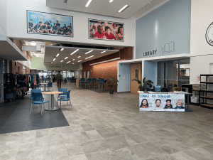 The Winooski Middle High School Entrance is designed to be welcoming to the community