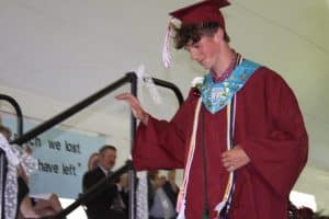 BFA Graduate with Cords for Graduation with Distinction