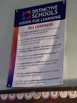 Poster that lists the vision for learning