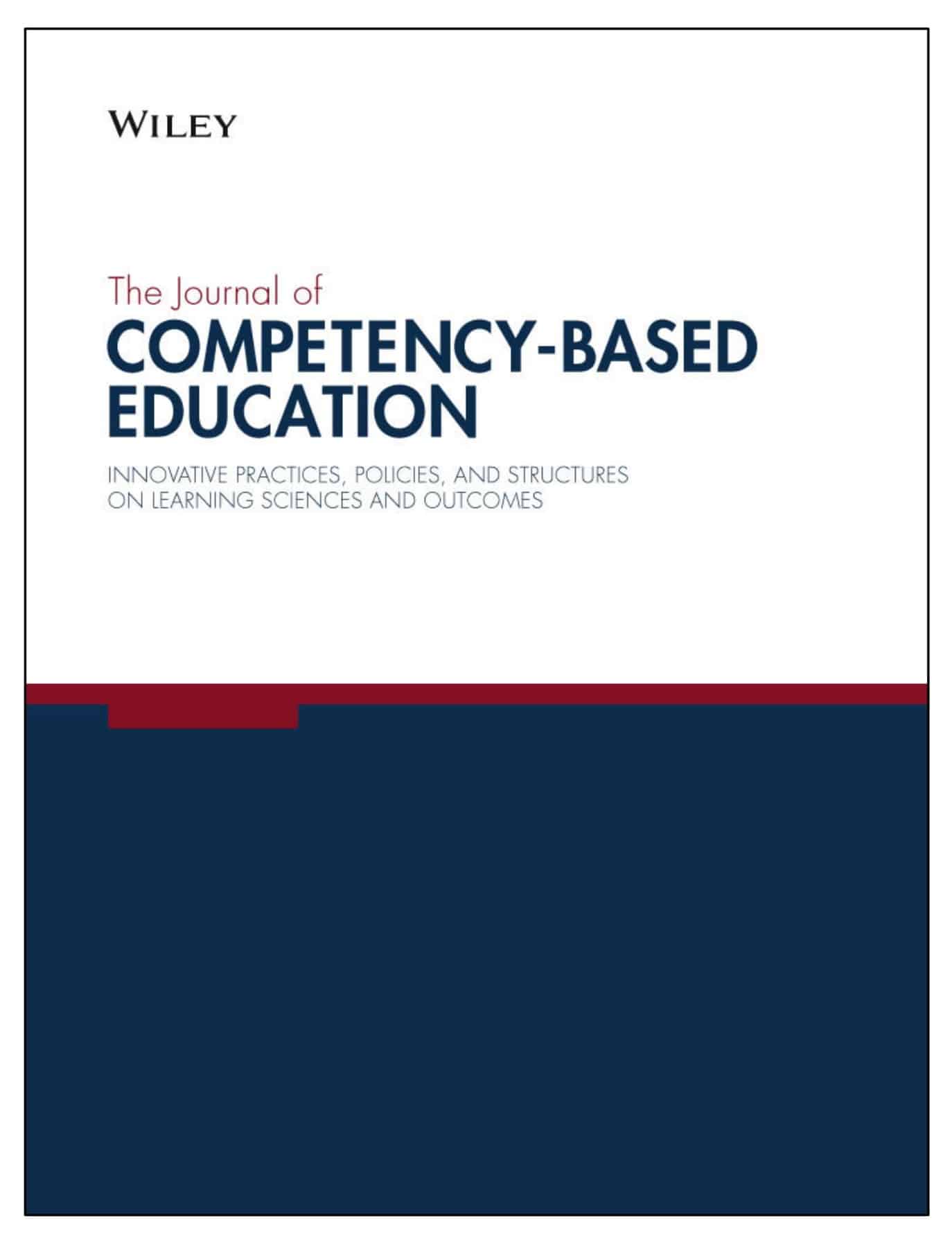 Cover of the Journal of Competency-Based Edudation