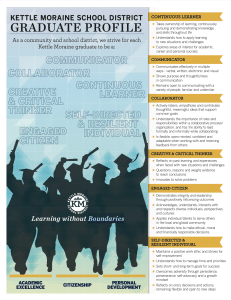 graphic of Kettle Moraine school district profile of a graduate