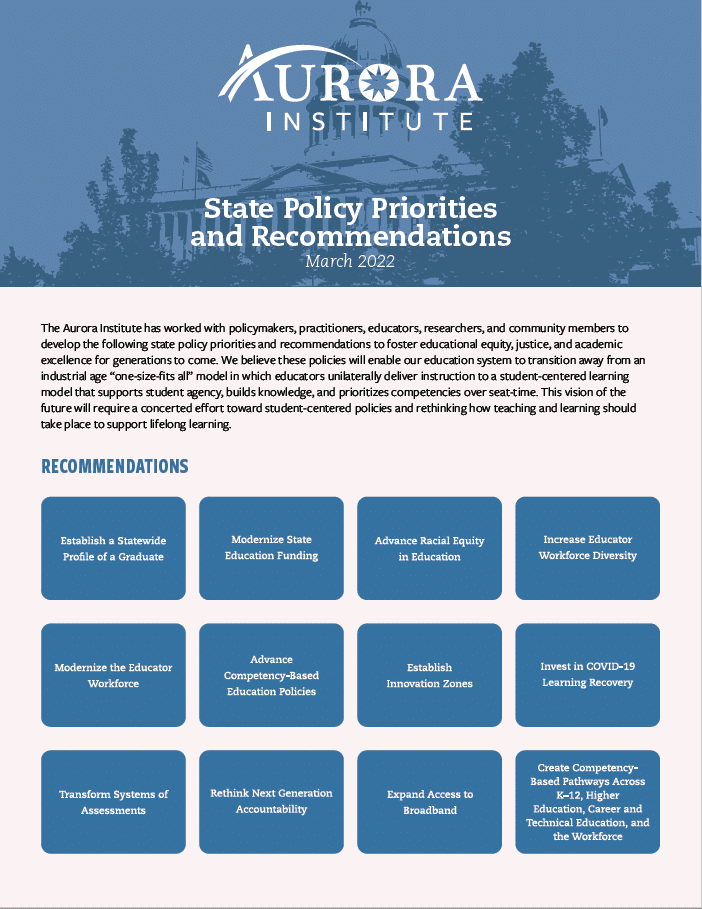 Aurora Institute 2022 State Policy Recommendations