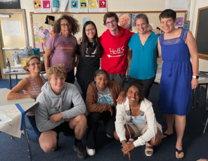 Laurie Gagnon with students and staff from the ACE CBE Model