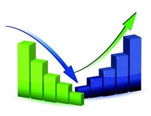 business graph, chart, diagram, bar, up, down