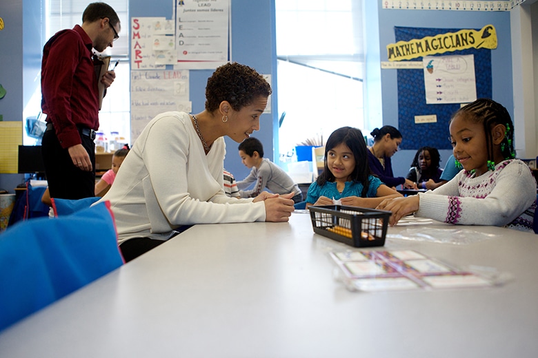 students and educators in a classroom