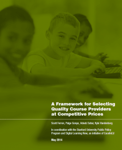cover of A framework for selecting quality course providers